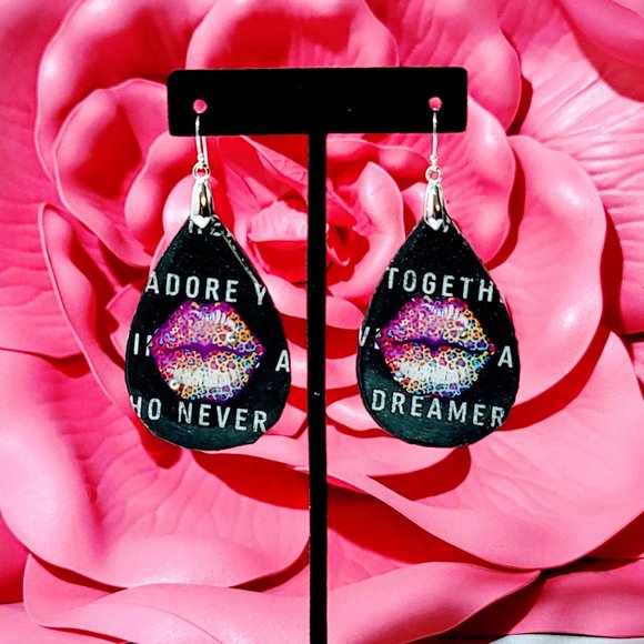 The MBM Boutique Jewelry - 🆕MBM Rainbow Cheetah + News Print Lip Earrings